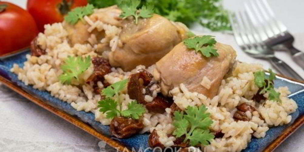 Как приготовить рис с курицей и вялеными помидорами