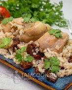 Рис с курицей и вялеными помидорами