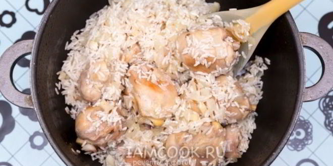 Рецепт рис с курицей и вялеными помидорами