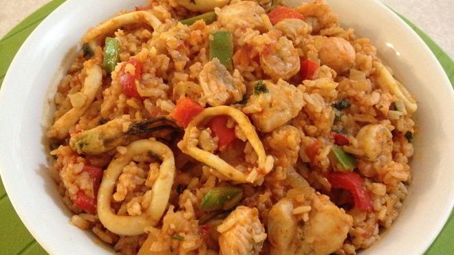 Рецепт Рис с морепродуктами в мультиварке