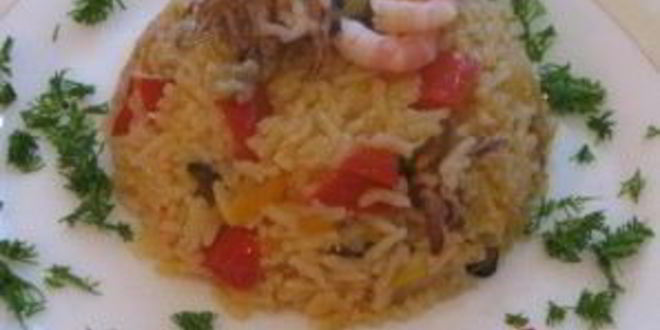 Рецепт рис с морепродуктами в мультиварке