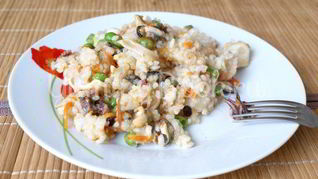 Рецепт Рис с морским коктейлем