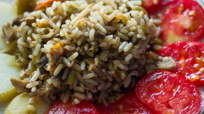 Рецепт Рис с шампиньонами и курицей