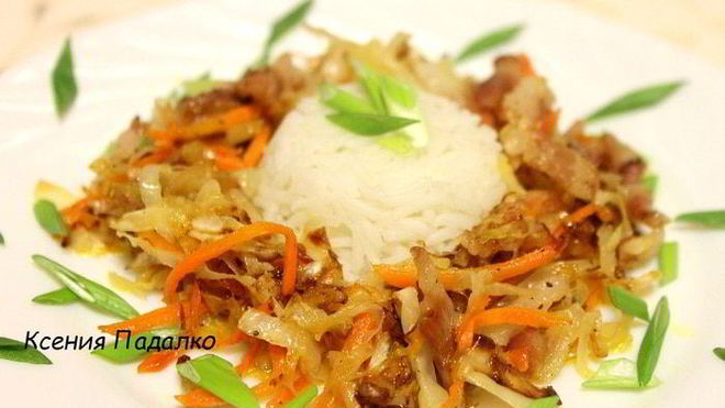 Рецепт Рис с солянкой из капусты