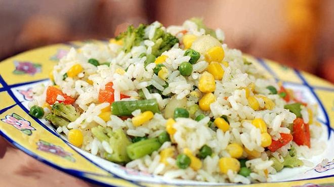 Рецепт Рис с замороженными овощами