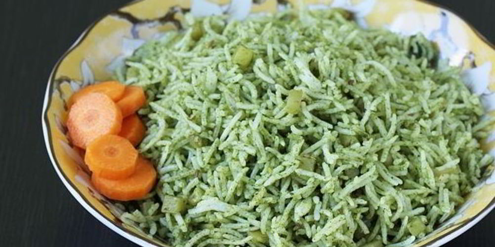 Как приготовить рис со шпинатома