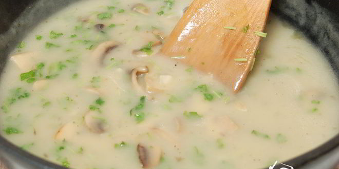 Рецепт рис, запеченный с шампиньонами