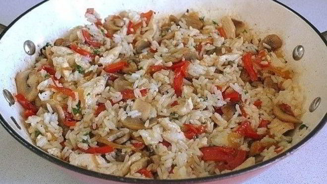 Рецепт Рис жасминовый с овощами и курицей