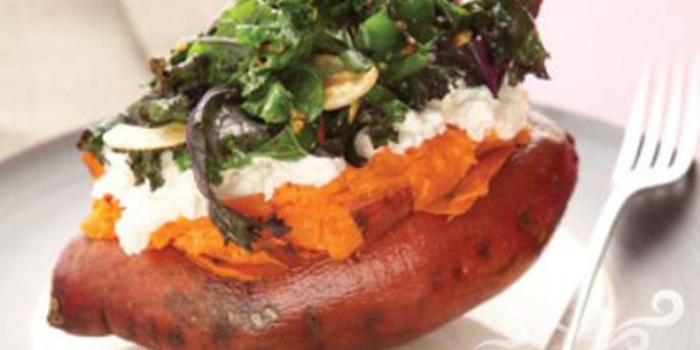 Как приготовить сладкий картофель с кале и рикоттой