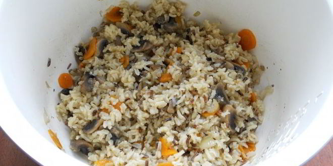 Рецепт тайский нешлифованный рис с грибами в мультиварке