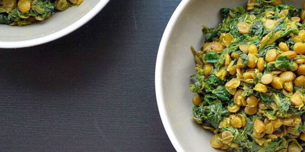 Как приготовить тушеная со шпинатом чечевица