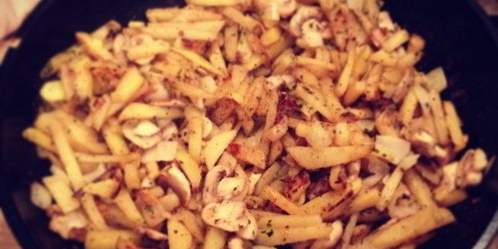 Рецепт рис с чечевицей и жареным луком