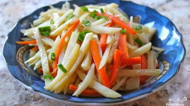 Рецепт Жареная картошка с луком и морковкой