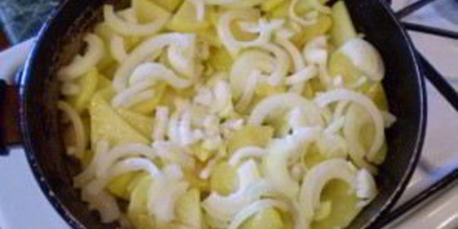 Рецепт жареная картошка с луком