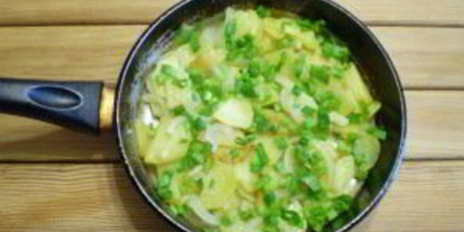 Рецепт жареная картошка с луком