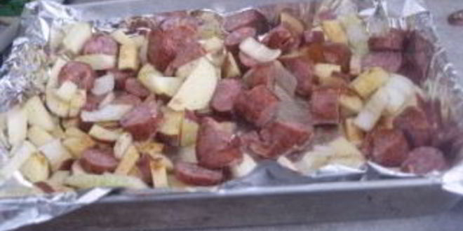 Рецепт жареная картошка с охотничьими колбасками