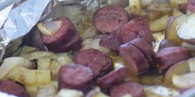 Рецепт жареная картошка с охотничьими колбасками