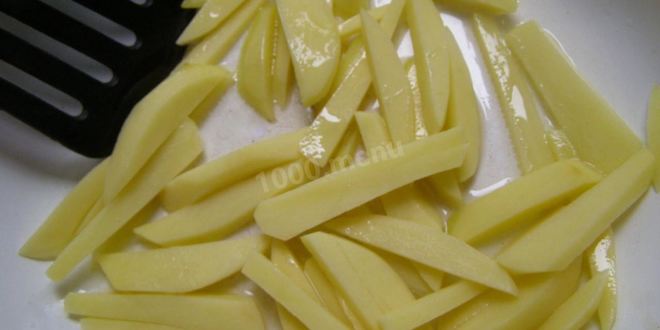 Рецепт жареная картошка с шампиньонами и луком