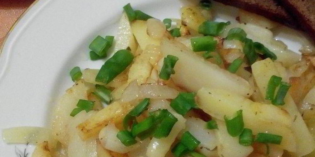 Как приготовить жареная картошка с яблоками