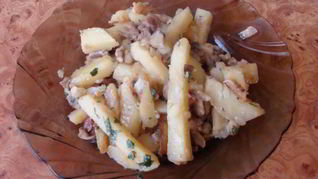 Рецепт Жареная в масле картошка с луком и грибами