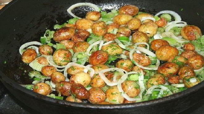 Рецепт Жареный молодой картофель