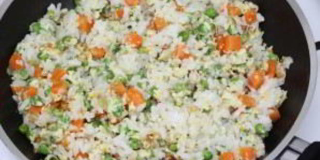 Рецепт жареный рис с курицей