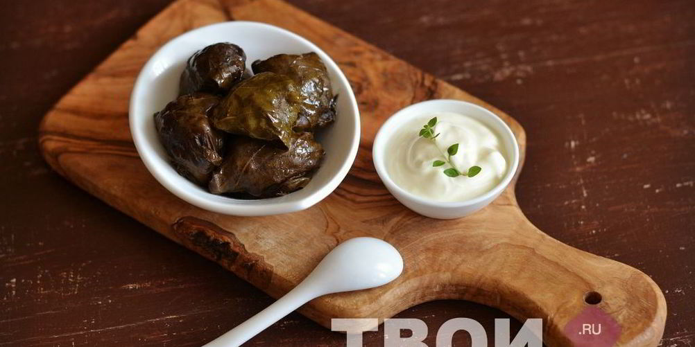 Рецепт долма из маринованных виноградных листьев