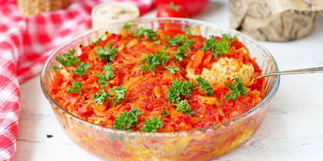 Рецепт ленивые голубцы с куриным фаршем