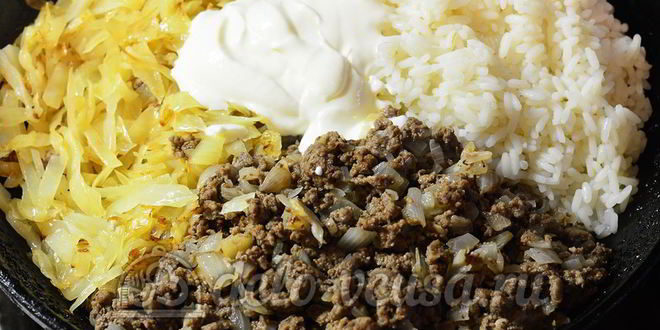 Рецепт ленивые голубцы со сметаной