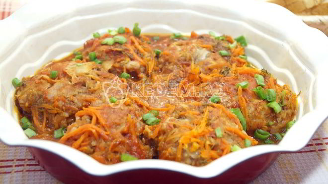 Рецепт Ленивые голубцы в духовке