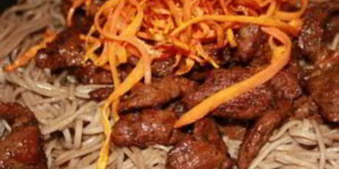 Рецепт гречневая лапша с говядиной