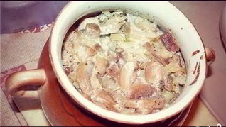 Рецепт Белые грибы в горшочке