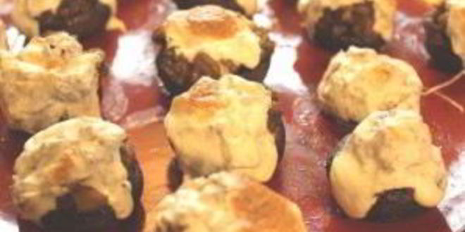 Рецепт фаршированные грибы с оливками и орехами