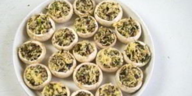 Рецепт фаршированные шампиньоны с сыром и зеленью