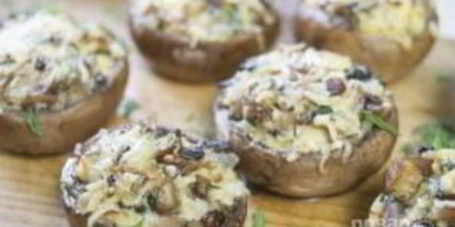 Рецепт фаршированные шампиньоны с сыром и зеленью