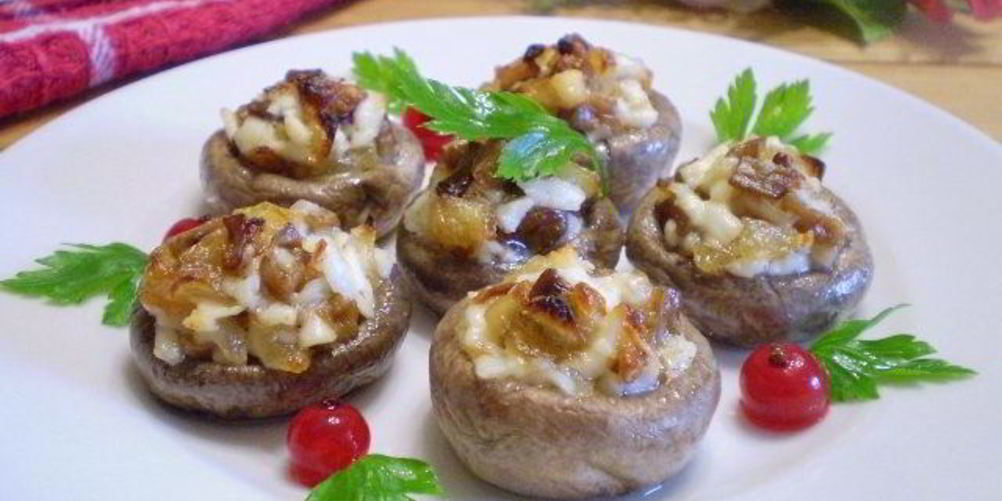 Как приготовить грибы фаршированные в духовке