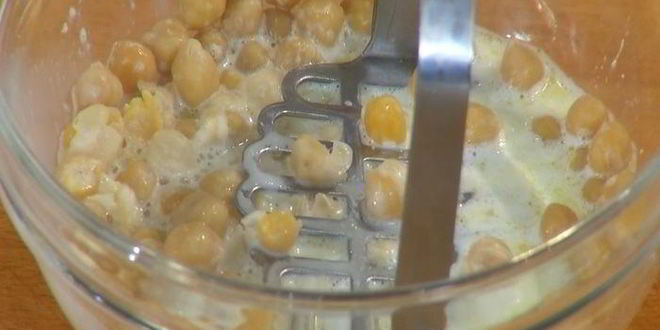 Рецепт грибы на гриле с нутом и баклажанами