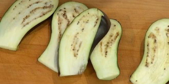 Рецепт грибы на гриле с нутом и баклажанами