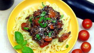 Рецепт Грибы с баклажанами