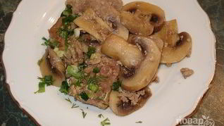 Рецепт Грибы со свининой в мультиварке