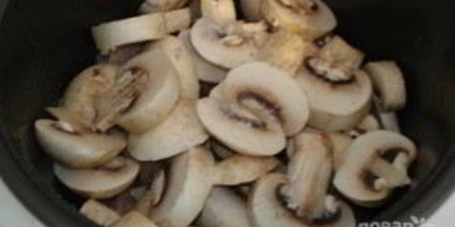 Рецепт грибы со свининой в мультиварке