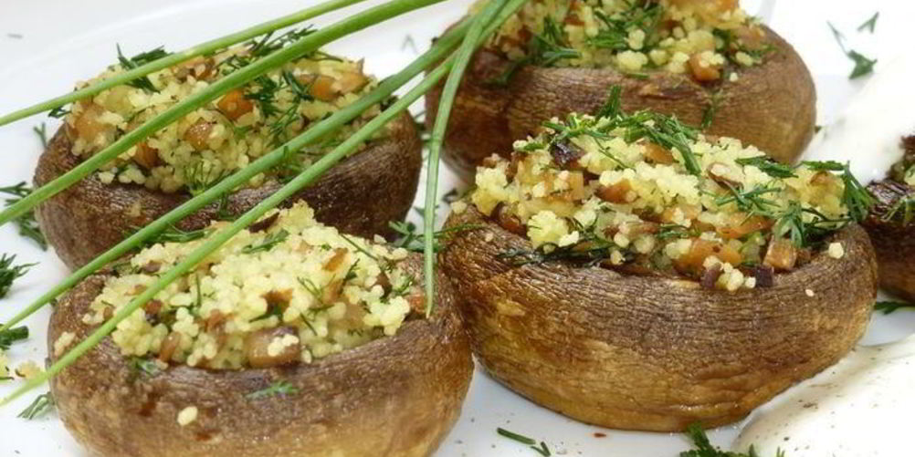 Как приготовить шампиньоны, фаршированные кускусом