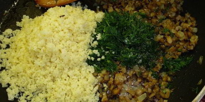 Рецепт шампиньоны, фаршированные кускусом