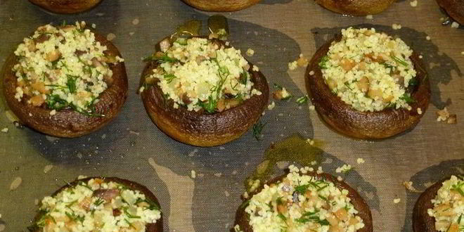 Рецепт шампиньоны, фаршированные кускусом
