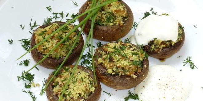 Рецепт шампиньоны, фаршированные кускусом