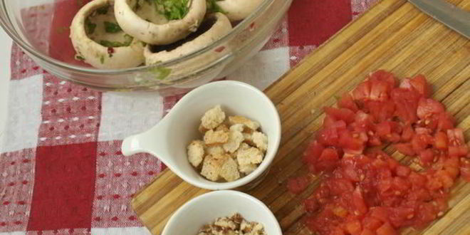 Рецепт шампиньоны фаршированные с креветками и клюквой