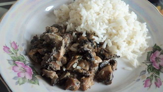 Рецепт Шампиньоны жареные со сметаной