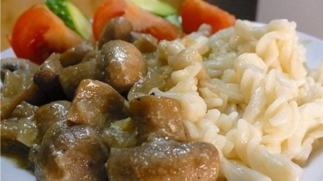 Рецепт Тушеных грибов в мультиварке