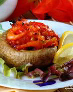 Запеченные фаршированные грибы