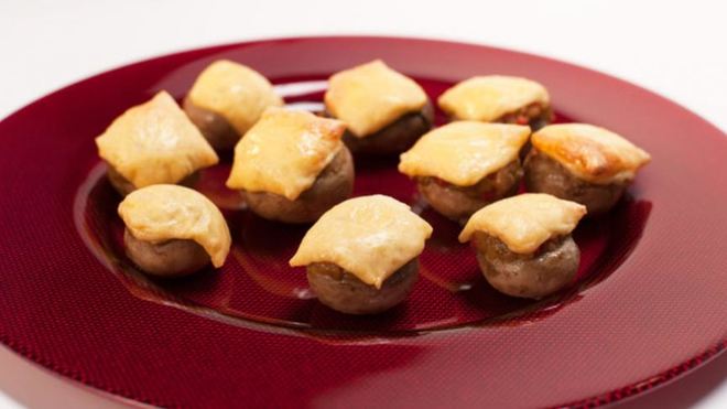 Рецепт Запеченные шампиньоны с овощной икрой